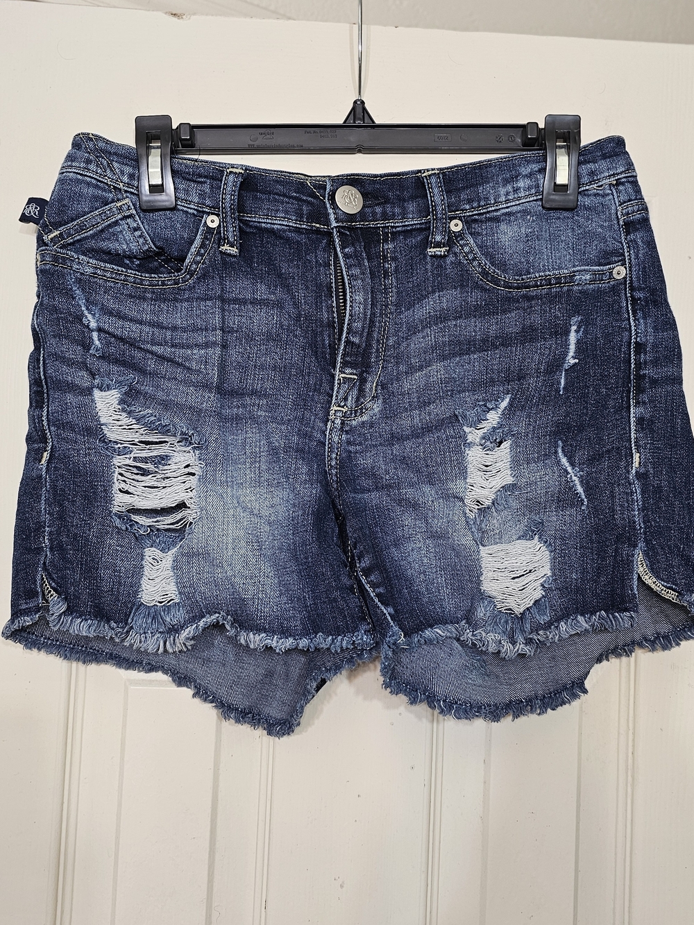 Rock & Republic Dark Blue Distressed Denim Shorts